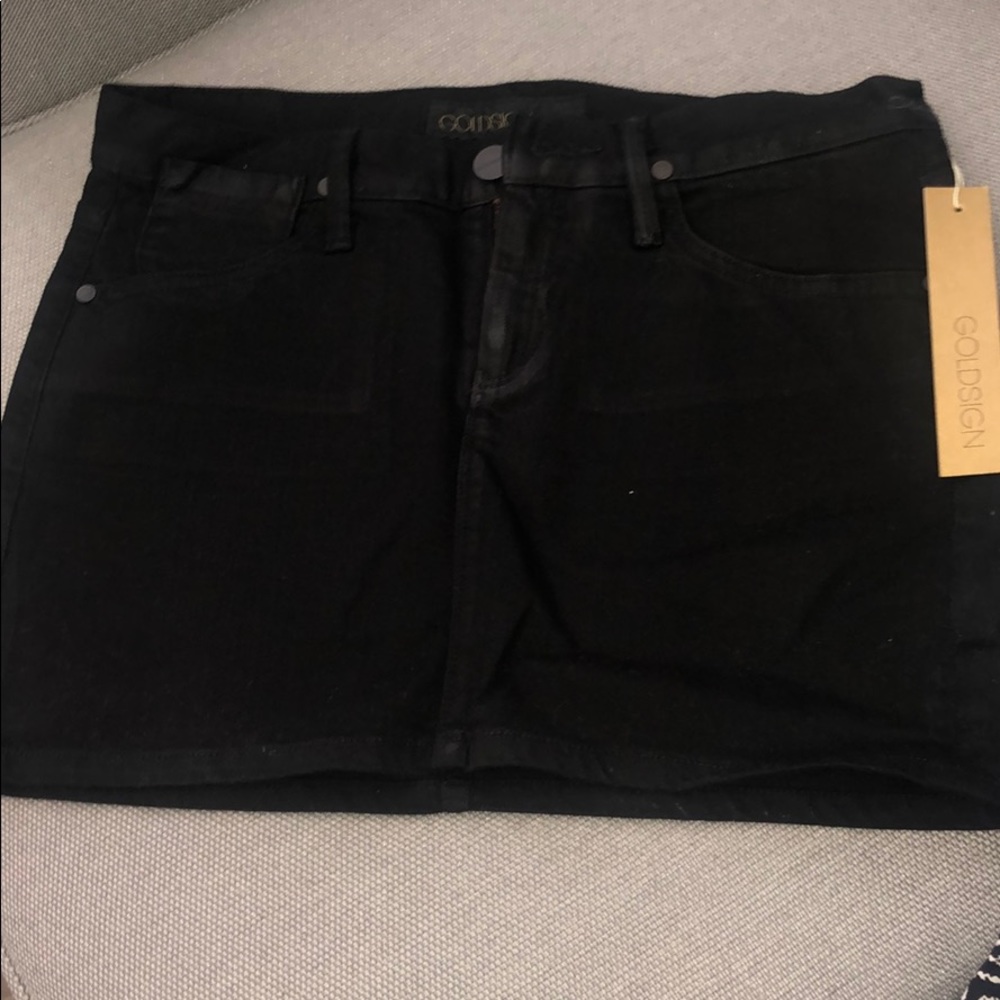 NWT GoldSign Black Denim Skirt
